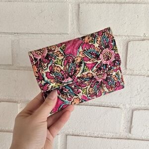 Vera Bradley wallet Pink Floral Sunburst